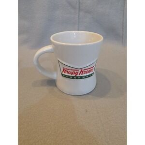 Krispy Kreme Coffee Mug  OS White Excellent Retro Logo Ceramic Cup